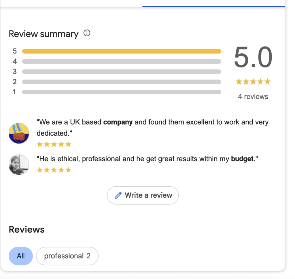 feedback by client - freelance seo expert in delhi